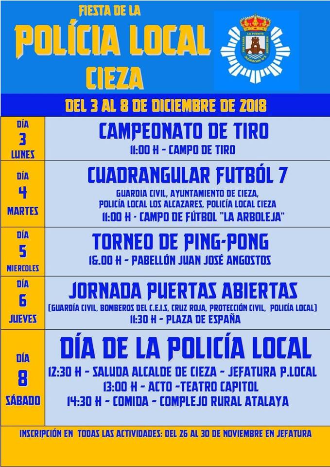 Actos de la Policía Local de Cieza.