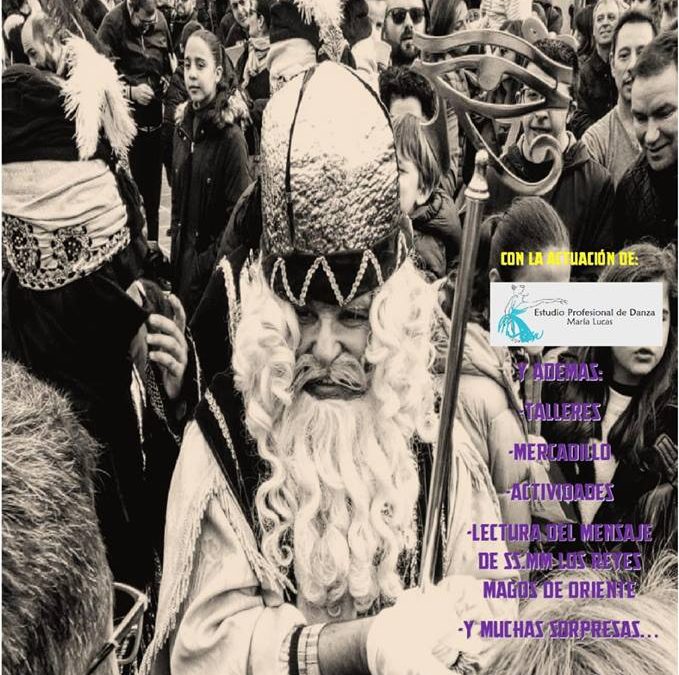 El Emisario Real de SS. MM. los Reyes Magos de Oriente llega a la Plaza de España