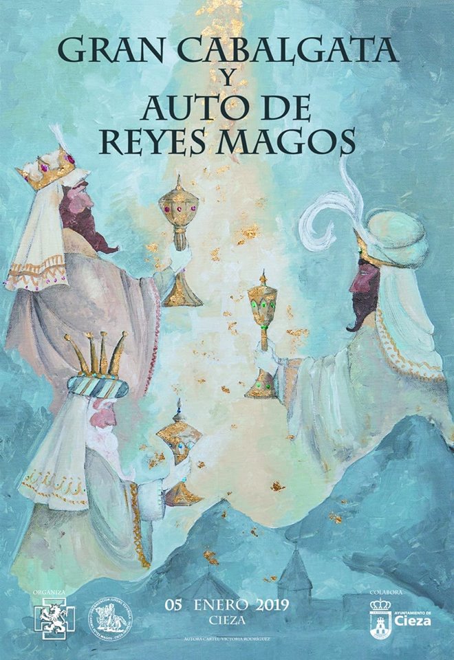 Cartel de la cabalgata de reyes de Cieza de OJE.