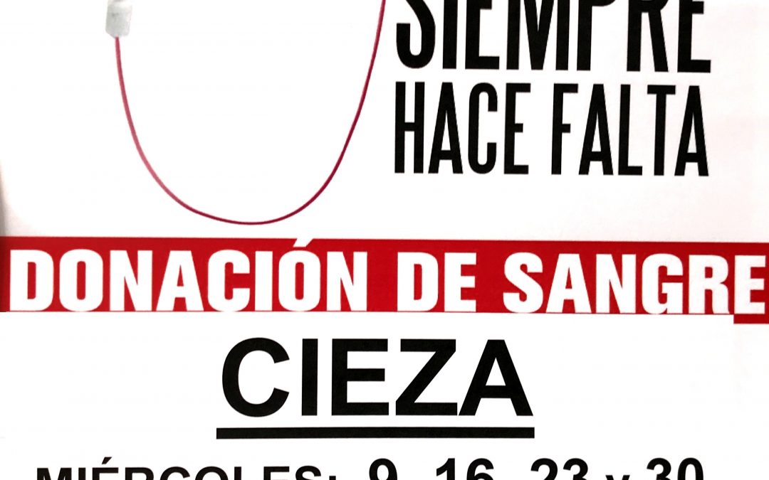 El nuevo año nos trae nuevas jornadas de donación de sangre a Cieza