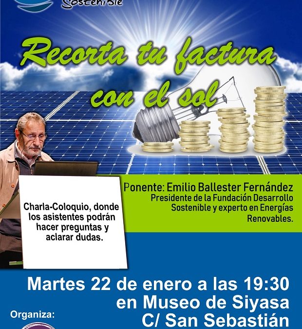 Gran acogida de la Charla-Coloquio “Recorta tu factura con el sol”, en el Museo de Siyâsa