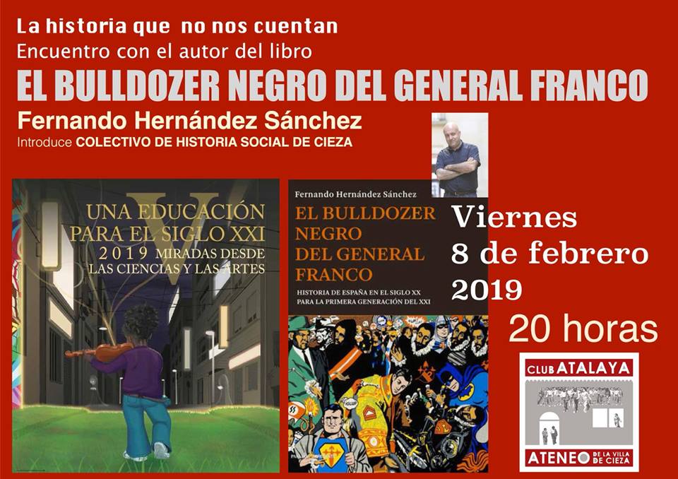 Cartel e imagen de la Presentación del libro en el Club Atalaya de Cieza.