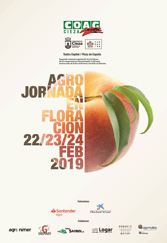 Cartel feria y exposición agrícola, Melocotón de Cieza.