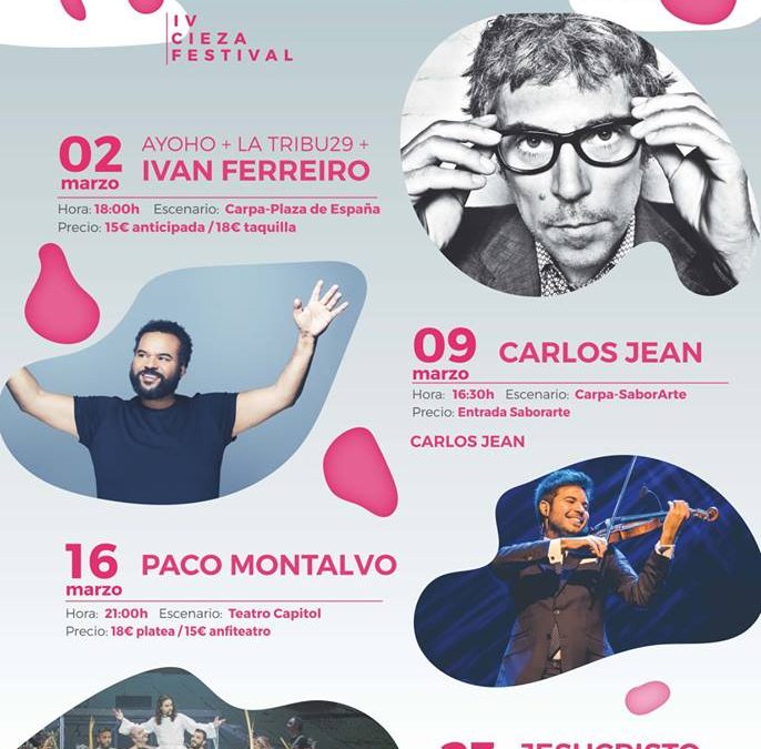 Carlos Jean llega a la Floración de Cieza 2019 en la IV edición de Flor Cieza Festival