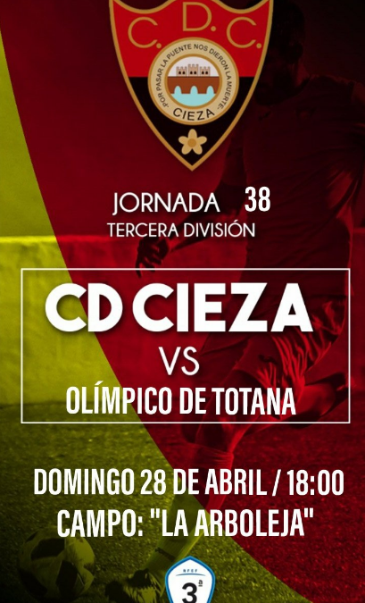 Este domingo fútbol en La Arboleja nuestro Cieza se enfrenta al Olímpico de Totana