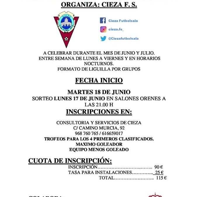 Torneo de fútbol 7, organiza Cieza Fútbol Sala