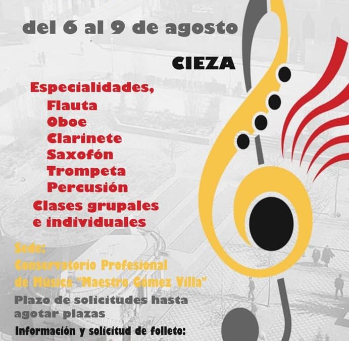 Curso de Música Verano 2019 en el Conservatorio Profesional de Música de Cieza