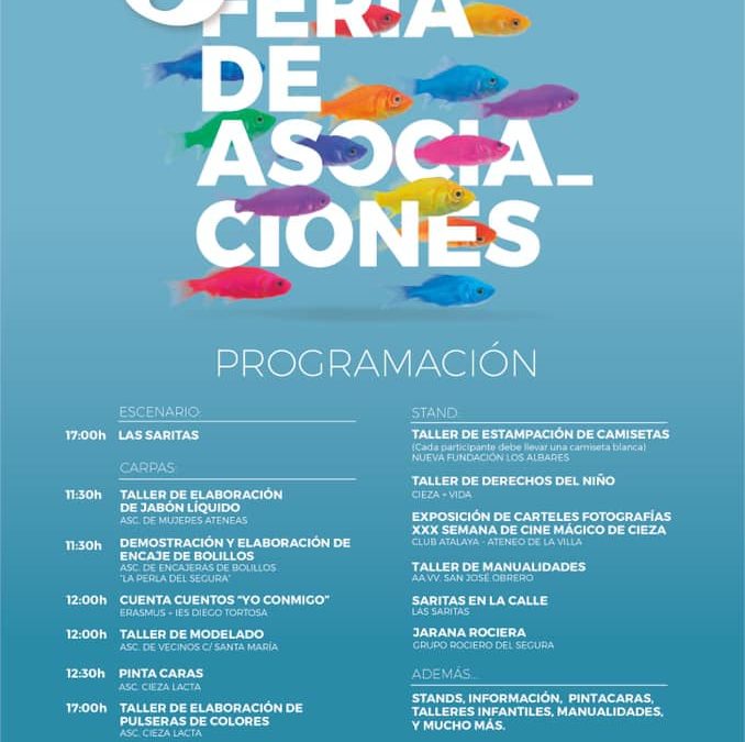 3 Feria de Asociaciones Cieza 2019 organizada por la Concejalía de Participación Ciudadana del Ayuntamiento de Cieza