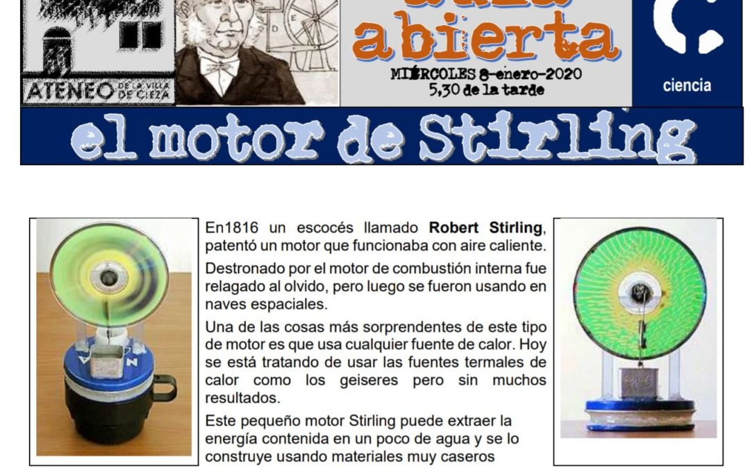 Nueva charla en el ciclo Aula Abierta sobre ‘El motor de Stirling’