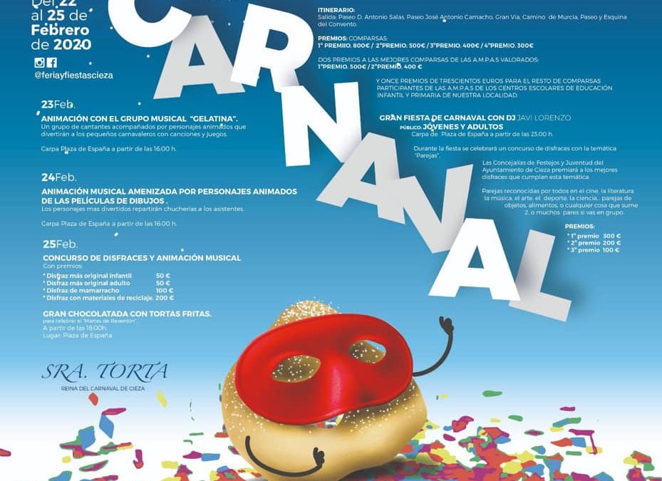 Actividades y Gran Desfile de Comparsas del Carnaval de Cieza 2020
