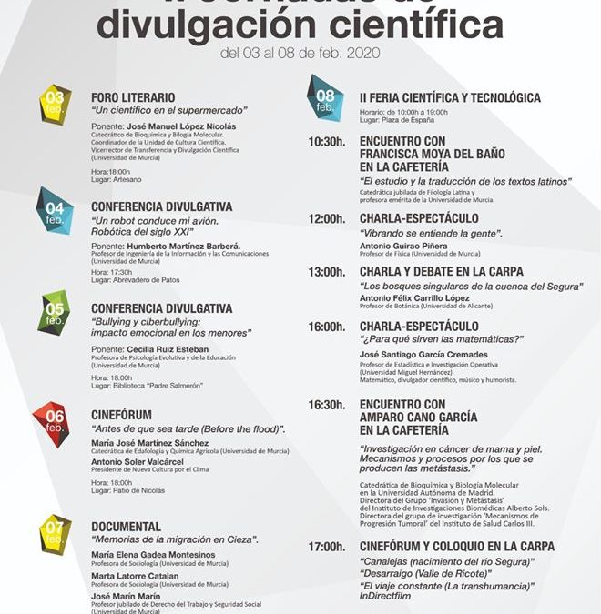 II Feria Científica en las nuevas Jornadas de Divulgación Científica en Cieza