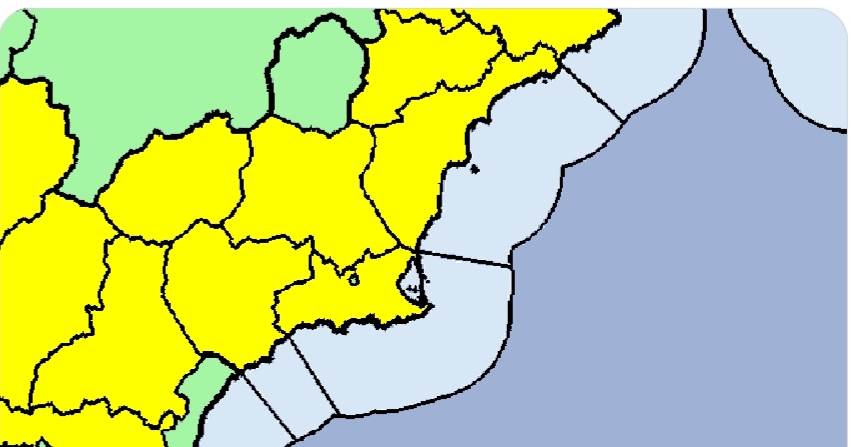 Cieza y El Valle de Ricote en alerta por tormentas fuertes este sábado