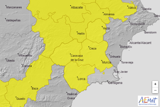 Aviso por altas temperaturas para el viernes