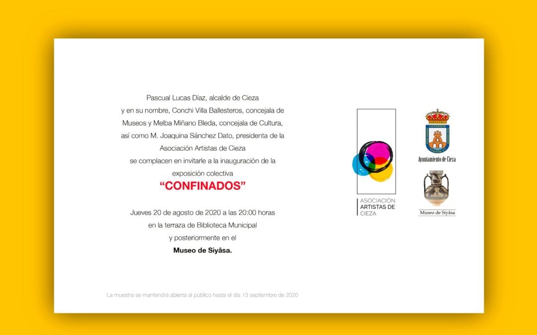 Inauguración de la exposición «CONFINADOS», de 47 artistas miembros de la Asociación Artistas de Cieza