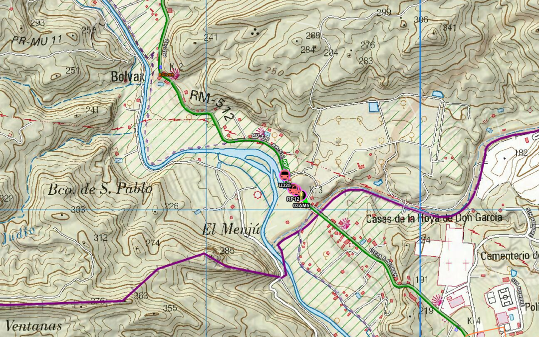 Se produce un incendio de ribera en el Menjú