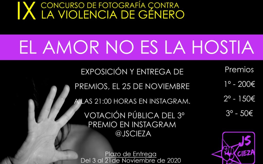 Juventudes Socialistas de Cieza convoca el concurso de fotografía ‘El amor no es la hostia’