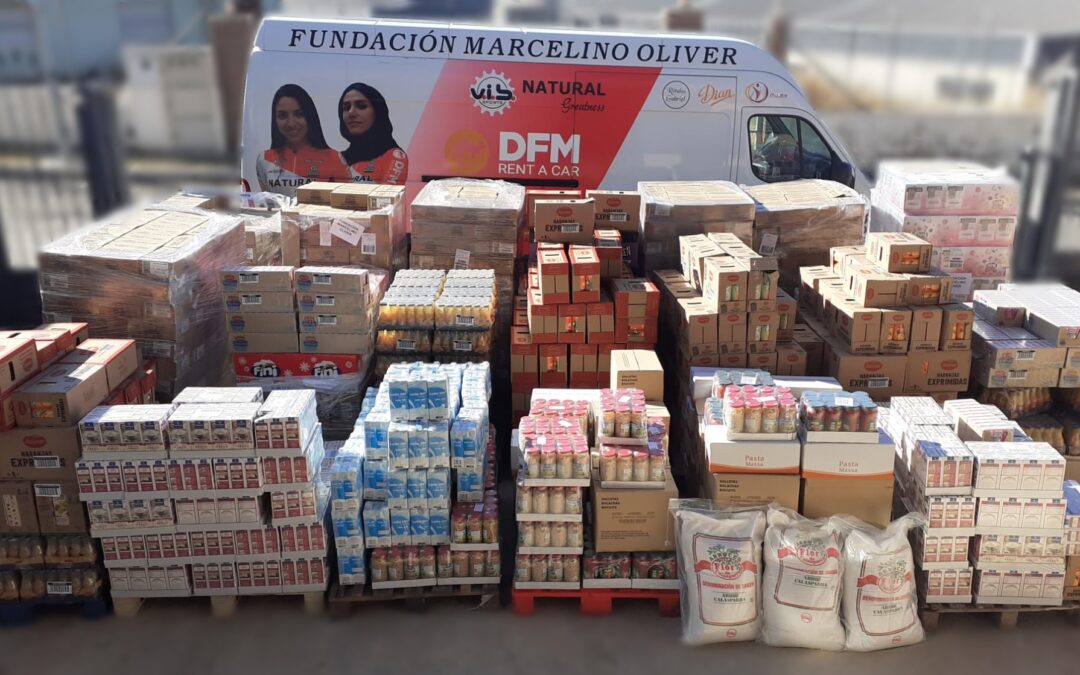 Fundación Marcelino Oliver saca su lado más solidarios donando más de 16.000 kilos de alimentos estas navidades
