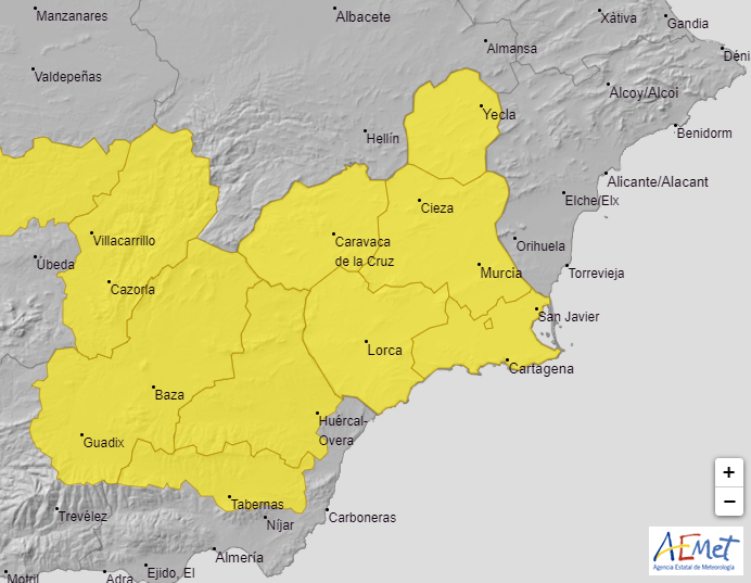 Este jueves llegará a La Vega del Segura con alertas