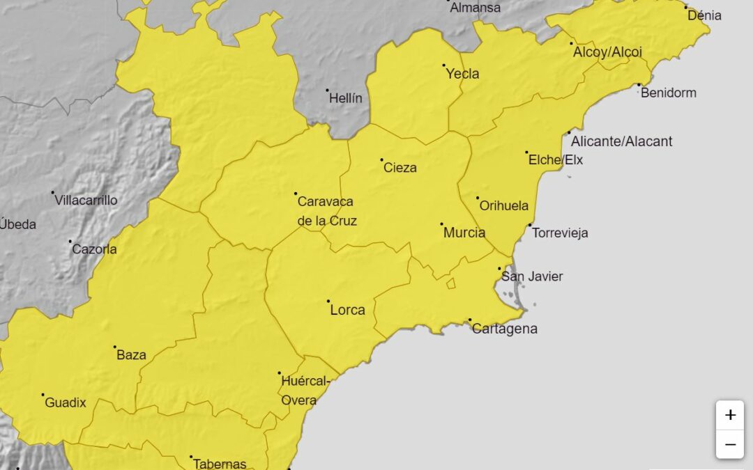 Nivel amarillo de alerta por lluvias para el domingo y el lunes