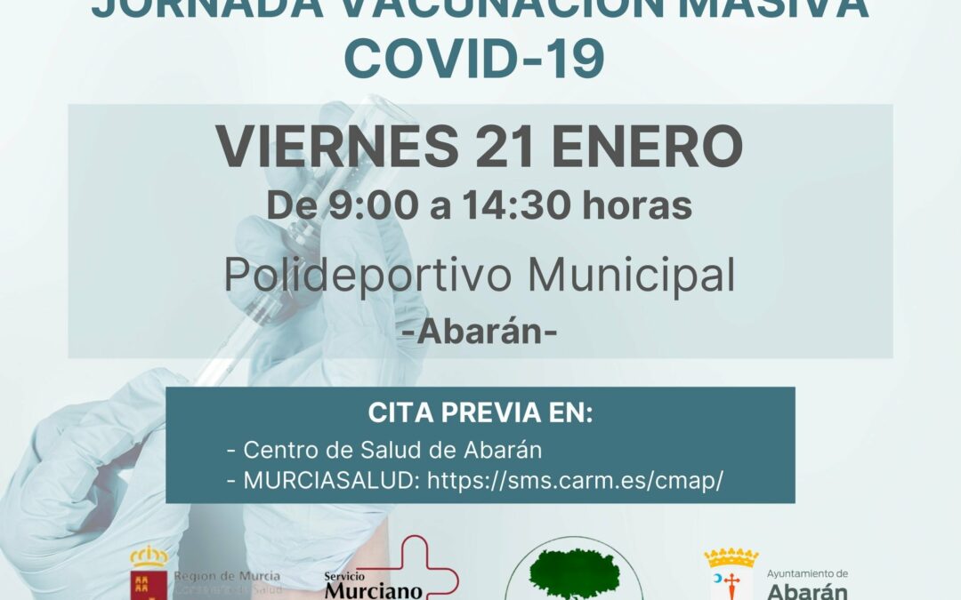 Jornada de vacunación masiva en Abarán este viernes