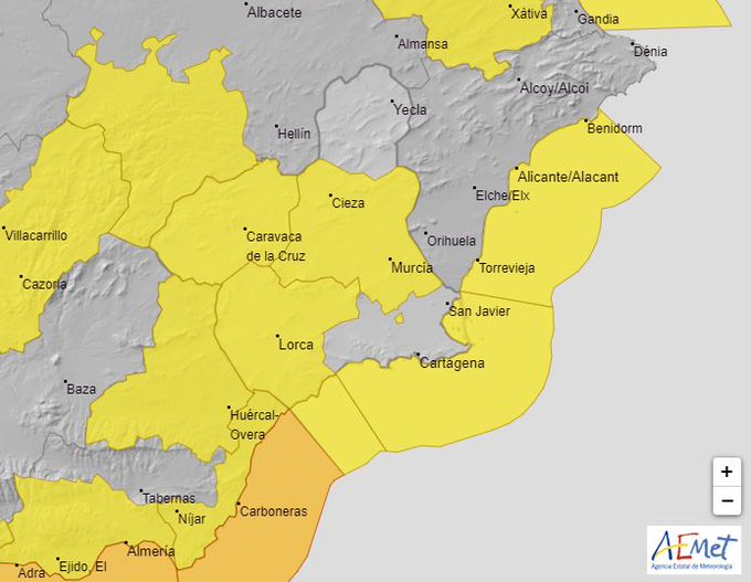 Nuevo aviso por fuertes precipitaciones