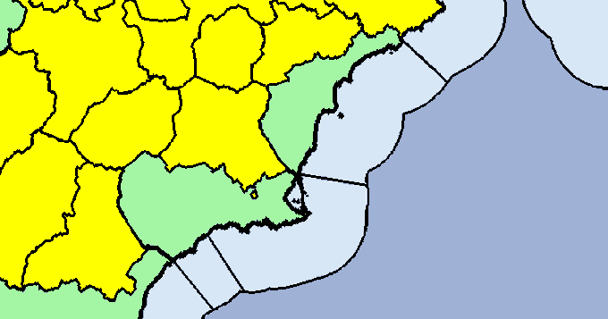 AEMET activa aviso ante posibles precipitaciones fuertes y tormentas