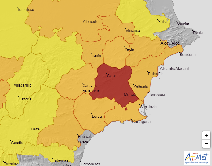 Este miércoles día 19 se activa el aviso de nivel extremo por altas temperaturas
