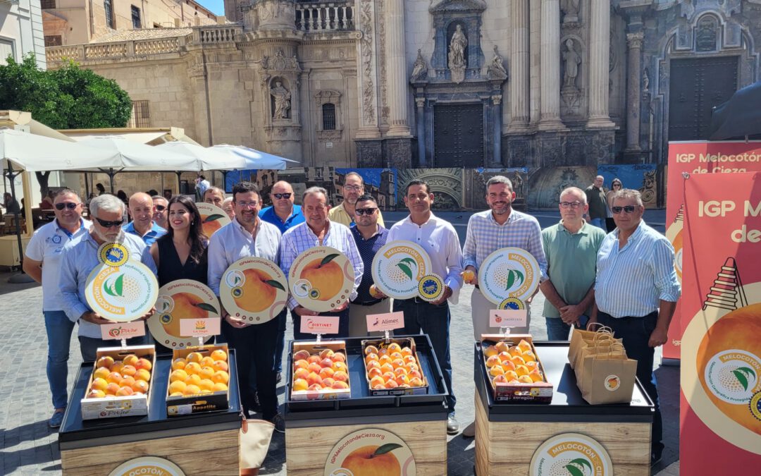 El alcalde respalda la campaña oficial de la IGP del Melocotón