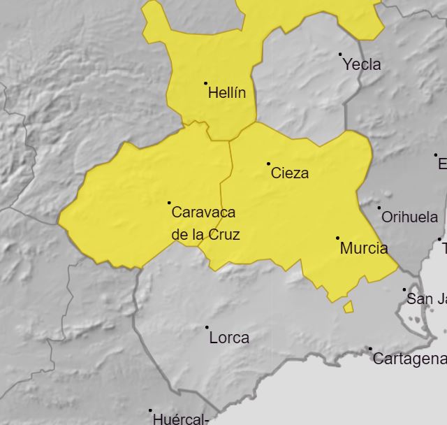 Aviso amarillo por altas temperaturas para el jueves día 3