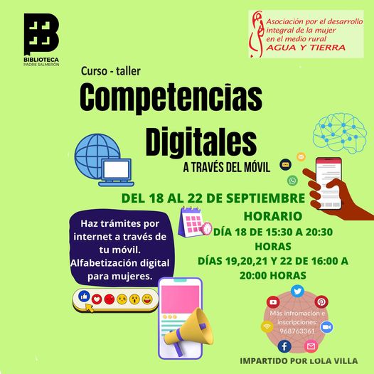 Curso Taller ‘Competencias digitales a través del móvil’ en Cieza
