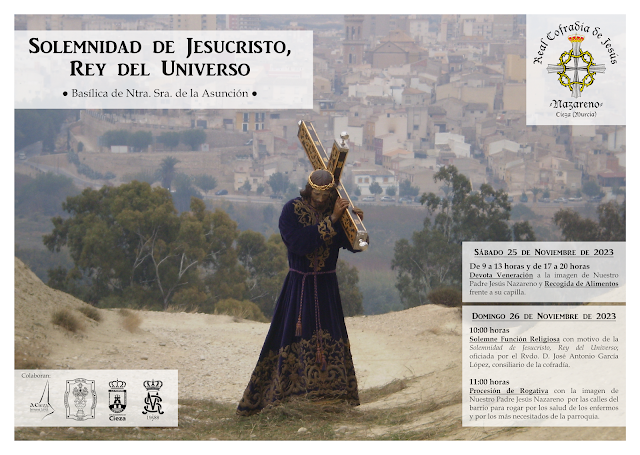 El Nazareno visitará a los fieles del barrio de la Asunción de Cieza