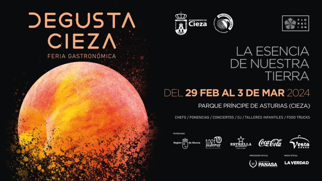 cartel de la feria gastronómica por la floración de Cieza.