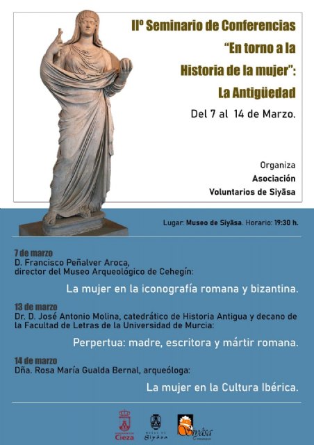 Voluntarios de Siyâsa organiza el II Seminario de Conferencias «En torno a la Historia de la mujer: La Antigüedad»