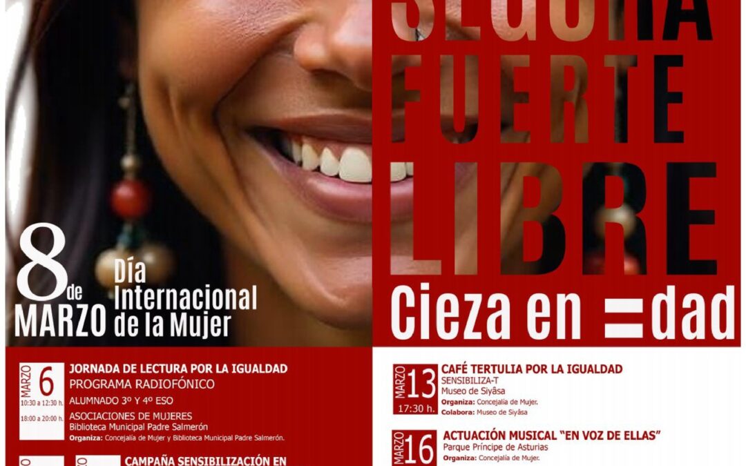 Actividades programadas por el Ayuntamiento de Cieza por el Día de la Mujer