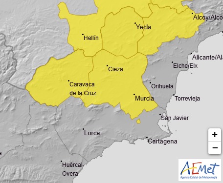 Aviso por lluvias y tormentas para la tarde del martes