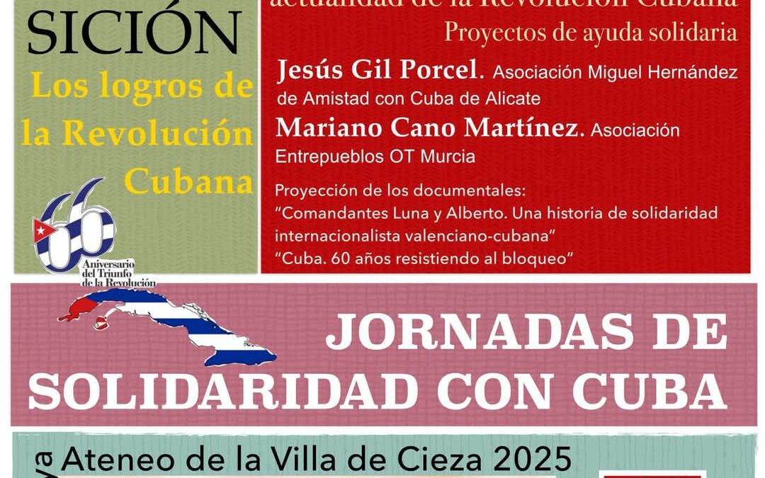Jornadas de solidaridad con Cuba en el Club Atalaya