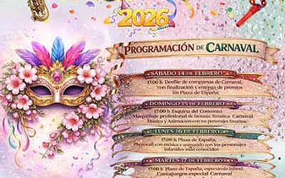 El Carnaval de Cieza 2026 llenará de color Cieza entre el 14 y el 17 de febrero